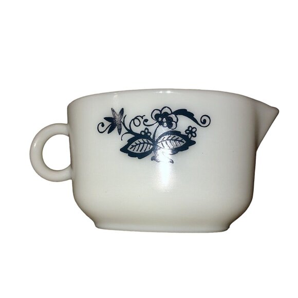 Vintage Pyrex Old Town Blue Gravy Boat Used Thanksgiving 70s - Picture 14 of 16